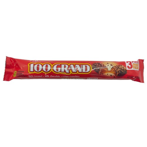 100 GRAND KING SIZE 3 Piece CARAMEL CHOCOLATE