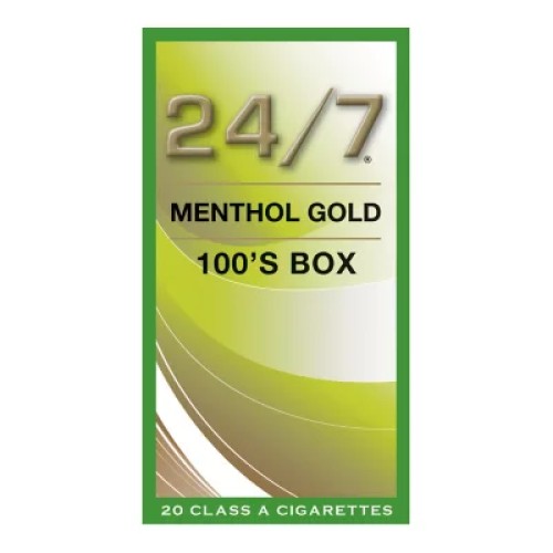 24/7 MENTHOL GOLD 100 BOX