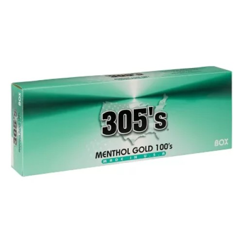 305's MENTHOL GOLD 100 BOX