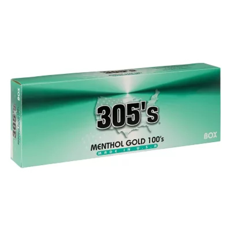 305's MENTHOL GOLD 100 BOX