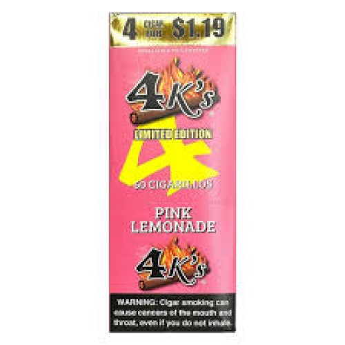 4King Cigarillos Pink Lemonade 4 for $1.19