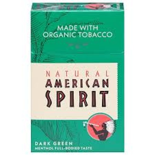 AMERICAN SPIRIT ORGANIC DARK GREEN MENTHOL KINGS BOX