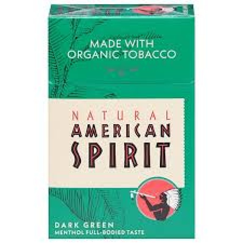 AMERICAN SPIRIT ORGANIC DARK GREEN MENTHOL KINGS BOX