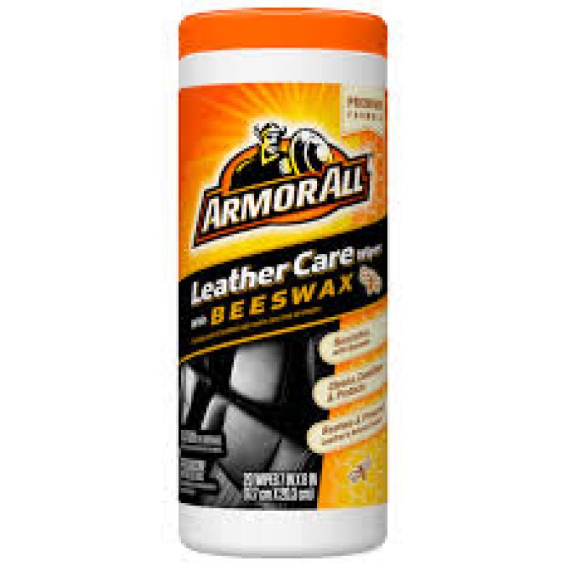 ARMORALL LEATHER CARE WIPES 20ct BEESWAX