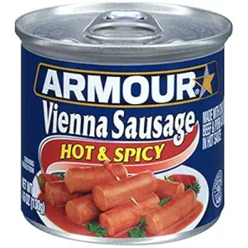 ARMOUR VIENNA SAUSAGE HOT & SPICY CAN 4.6 OZ