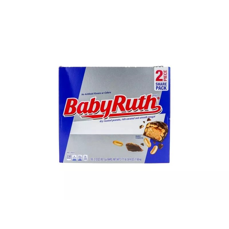 BABY RUTH KING SIZE PEANUT WITH CARAMEL 18/3.3oz