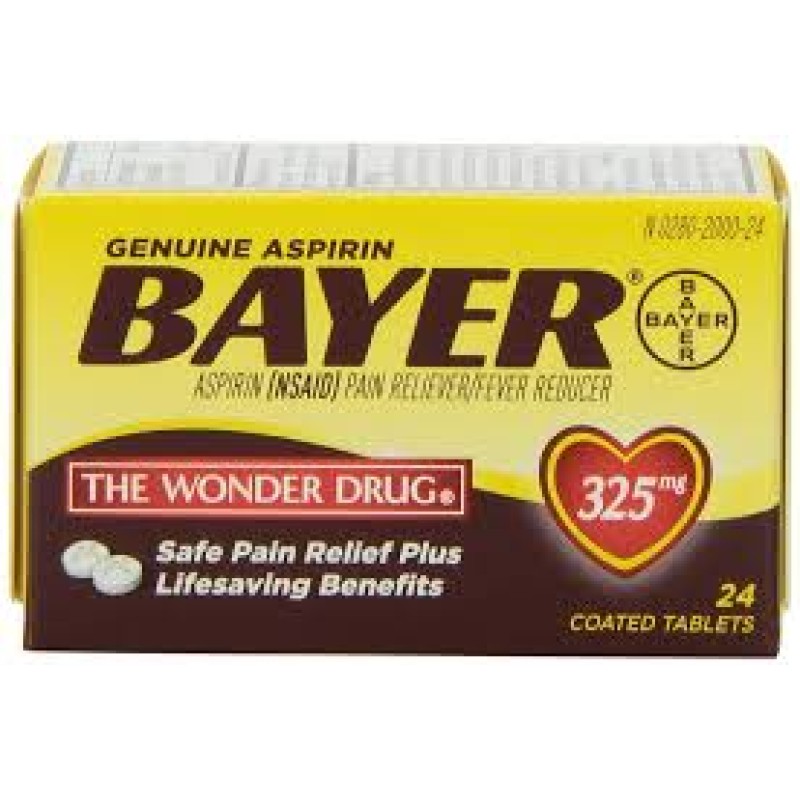 BAYER ASPIRIN TABLETS 325MG 24CT