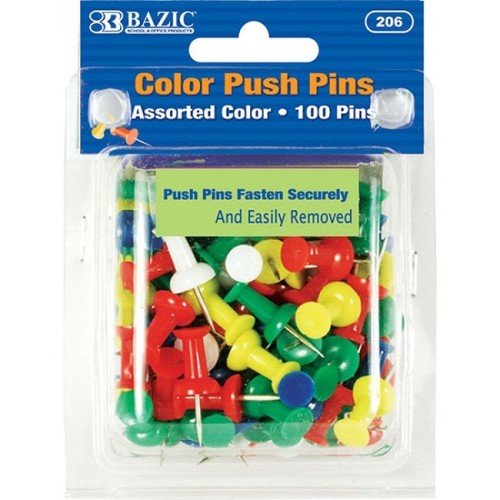 BAZIC COLOR PUSH PINS