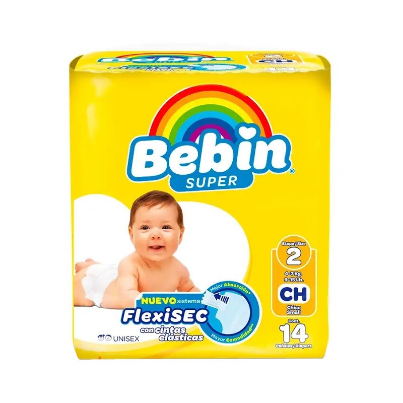 BEBIN SUPER DIAPER FLEXISEC SMALL 14CT
