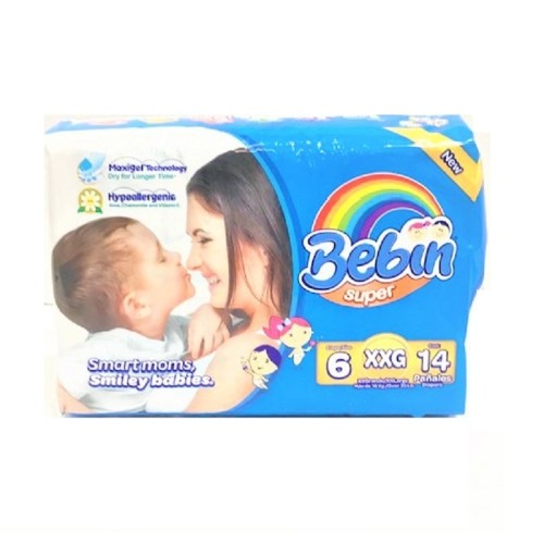 BEBIN SUPER DIAPER FLEXISEC  X-LARGE 14CT