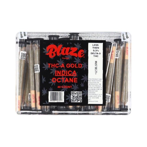 BLAZE PRE ROLL THC-A GOLD INDICA OCTANE 40CT
