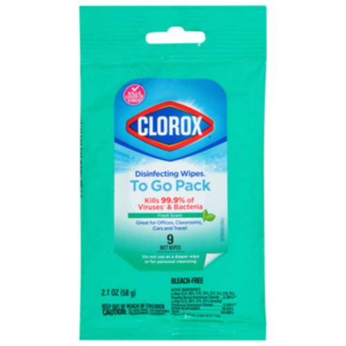 CLOROX TO GO PACK KILLS 99.9% OF VIRUSES & BACTERIA