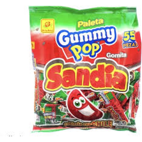 DE LA ROSA PALETA GUMMY POP 55 CT