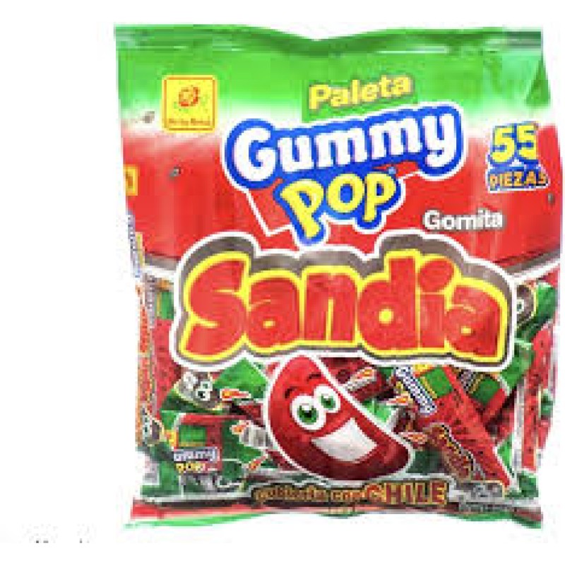 DE LA ROSA PALETA GUMMY POP 55 CT