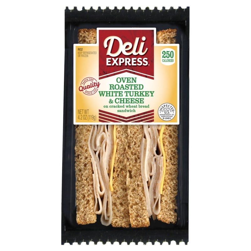 DELI EXPRESS OVEN ROASTED WHITE TURKEY & CHEESE
