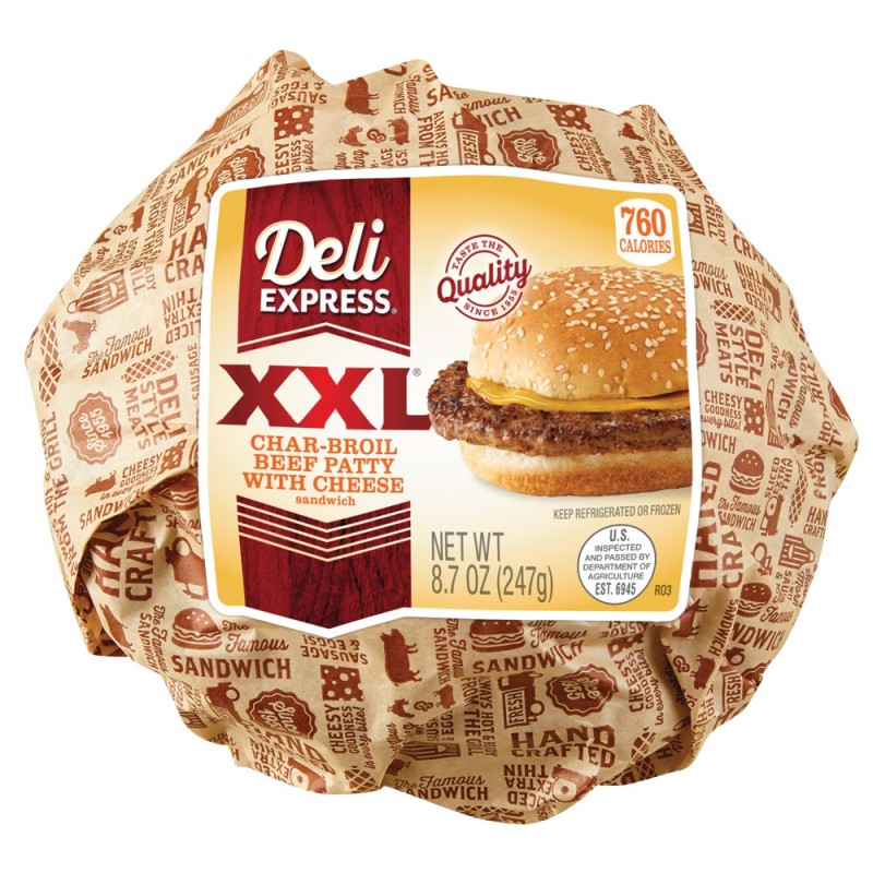 DELI EXPRESS SANDWICH XXL CHAR-BROIL PATTY /CHEESE