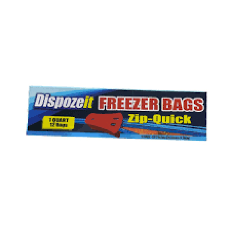 DISPOZEIT FREEZER BAG 1 QRT 12 CT ZIP QUICK