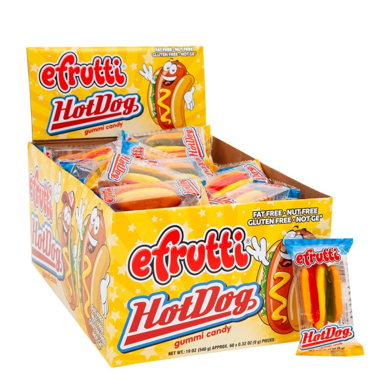 E.FRUTTI HOT DOG GUMMI 60/0.32oz