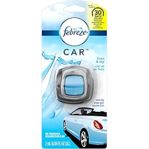 FEBREZE CAR AIR FRESHNER LINEN & SKY VENT CLIP 0.06OZ