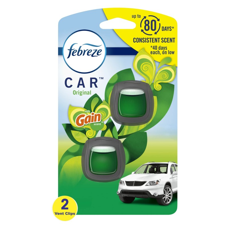 FEBREZE CAR AIR GAIN AUTO ORIGINAL FRESH VENT CLIP 0.06OZ