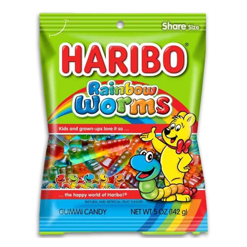 HARIBO PEG RAINBOW WORMS