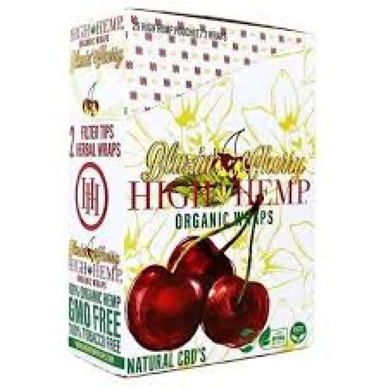 HIGH HEMP ORGANIC WRAP BLAZIN CHERRY 25/2pk