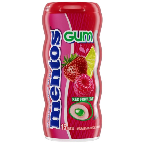 MENTOS GUM RED FRUIT/LIME 10/15s