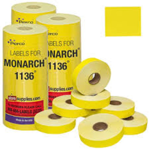 MONARCH PRICE LABEL ROLL YELLOW