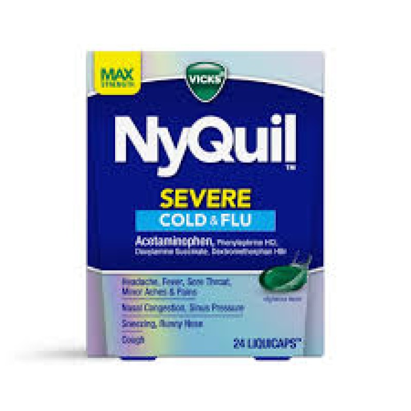 NYQUIL SEVERE COLD & FLU CAP 2 CT SEVERE