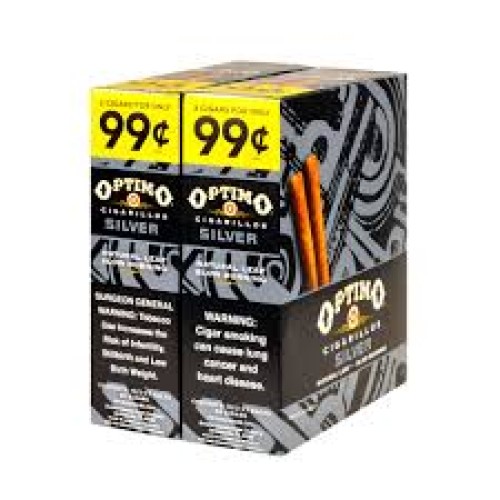 OPTIMO CIGARILLOS SILVER - 99c 30/2pk