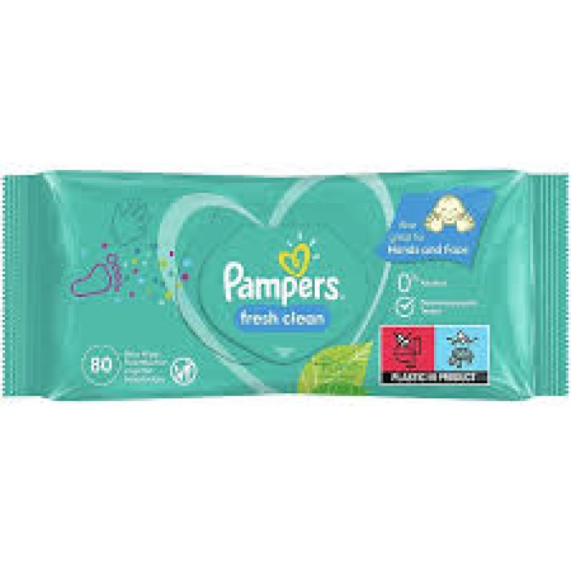 PAMPERS BABY WIPES 52 CT GREEN/WHITE COLORS