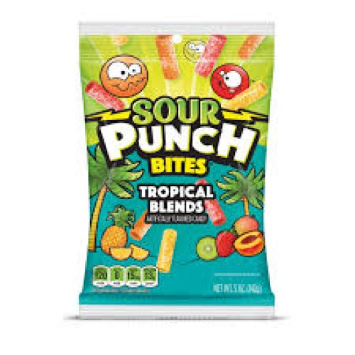 SOUR PUNCH BITES TROPICAL BLENDS 5oz