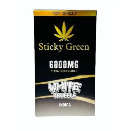 STICKY GREEN THCA DISPOSABLES 6000MG-WHITE TRUFFLE INDICA