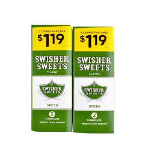 Swisher Sweet Green Cigar 2 For $1.19