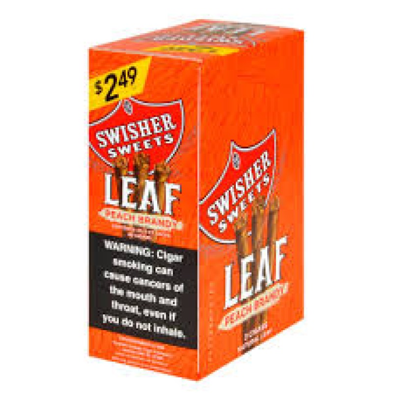 SWISHER SWEET LEAF PEACHY BRANDY 3 FOR $2.49