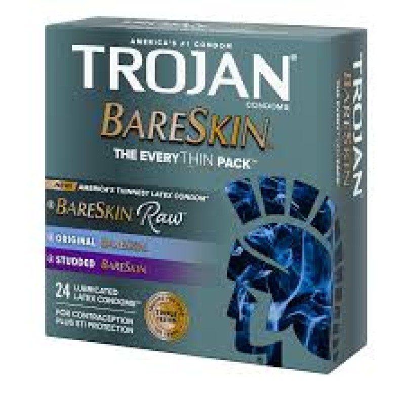TROJAN BARESKIN EVERYTHIN VARIETY LUBRICATED 6CT
