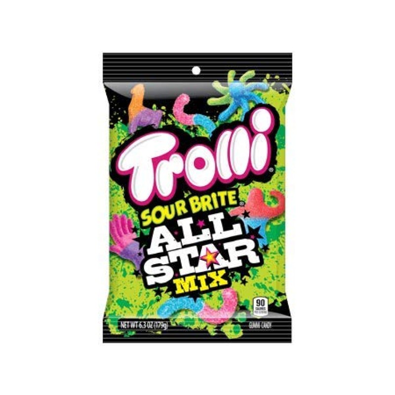 TROLLI SOUR BRITE ALL STAR MIX 4.25oz BAG