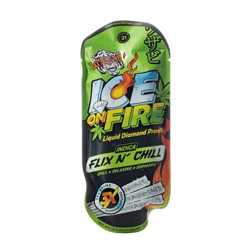 WAZABI EXOTICS ICE ON FIRE  3 X 2 GRAMS PRE ROLLS