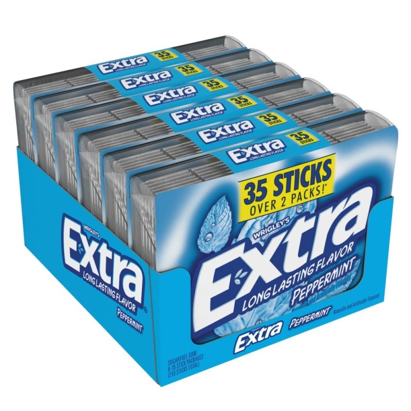 WRIGLEYS EXTRA Mega Pack GUM PEPPERMINT 6/35s