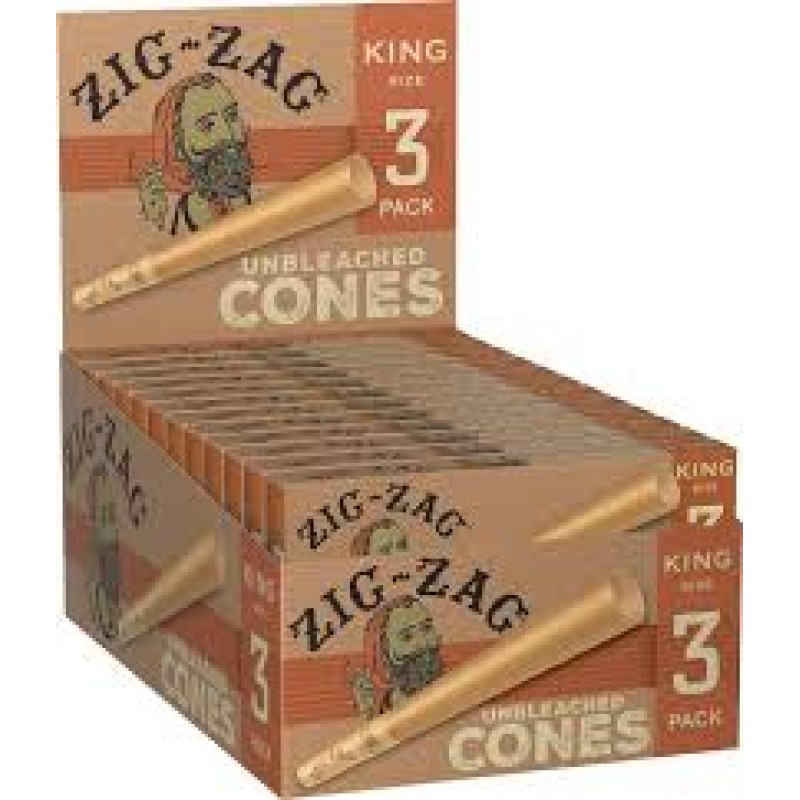 ZIG ZAG UNBLEACHED PAPER CONE KING SIZE